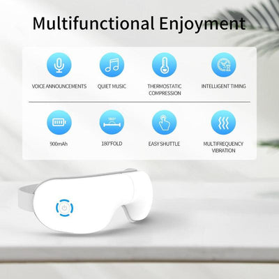 Heated Eye Massager – 5 Modes for Eye Strain Relief, Dark Circles & Better Sleep