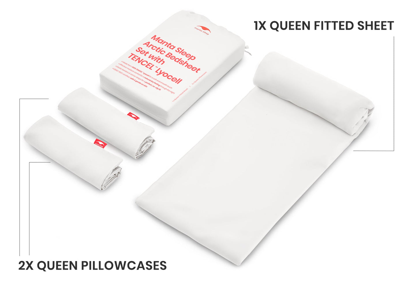 Mantae Arctic Bedsheet Set with TENCEL™ Lyocell
