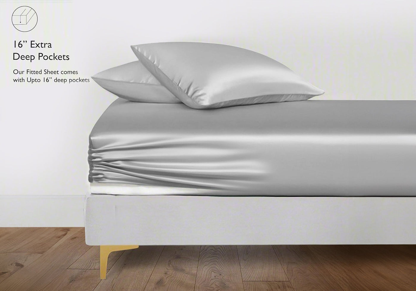 Linenwalas Bamboo Silk Queen Fitted Bed Sheets