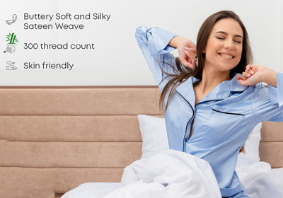 Linenwalas Bamboo Silk Queen Fitted Bed Sheets