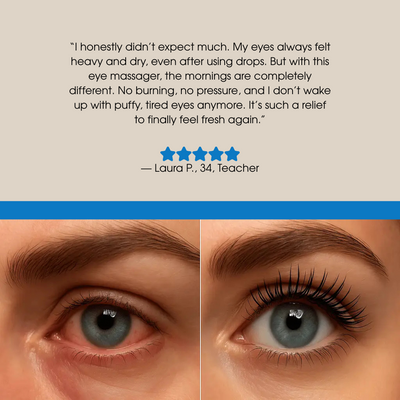 Heated Eye Massager – 5 Modes for Eye Strain Relief, Dark Circles & Better Sleep